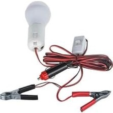 Nacario Taşınabilir LED Çalışma Lambası, 5W Aydınlatma, 4 Metre Akü Takviye Kablosu, Seyyar
