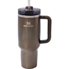 Stanley Quencher .0 Fluted Pipetli Termos 1,18 L Kahverengi, Uzun Süre Sıcak/soğuk Tutar, Dayanıklı