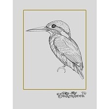 Nacario Sketchbook: Bird Sketch, Large 8.5" x 11", 110 Pages, Perfect For Everyone, Crayons, Pencils