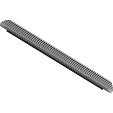 Nacario Kanal Kulp Füme Çizgili 320 mm Metal Mobilya Gardırop Çekmece Dolap Kapak Kulpu Kulbu Mo