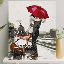 Nacario Palmiye Hobi Sanat Sayılarla Boyama Tuval Seti Fırça Boya Dahil (Çıtalı) 40X50 cm - Ro