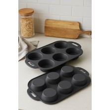 Empressco 6'lı Silikon Airfryer Muffin Kek Kalıbı, Sağlıklı ve Kullanışlı Set