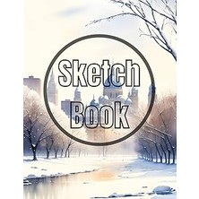 Nacario Sketch Book: Premium Watercolor Winter City Design Cover Page Sketchbook Blank Paper Pad 8.5