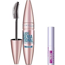 Nacario Maybelline New York Lash Sensational Yelpaze Etkili Suya Dayanıklı Siyah Maskara 9.4 ml &