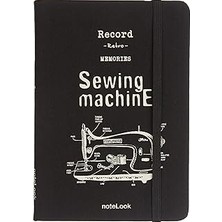 Nacario Notelook Scrikss Tekstil Kapak Çizgili Defter A6 Beyaz