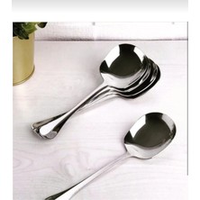 Empressco 6'lı Paslanmaz Çelik Sos Garnitür Meze Sunum Kaşığı 21 cm