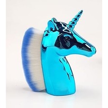 Nacario Mavi Unicorn Manikür Toz Fırçası Allık ve Makyaj Fırçası