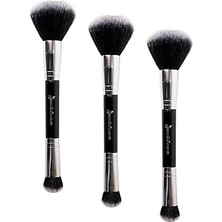 Nacario Nascita Professional Çift Taraflı Makyaj Fırçası (Allık-Pudra & Kapatıcı) - 492 (3 P