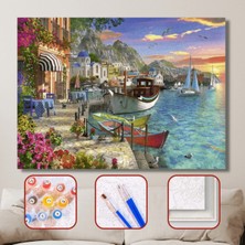 Empressco Sayılarla Boyama Seti Kasnaklı Yunanda Bir Köy 40 x 50 cm - Fiyatı, Yorumları