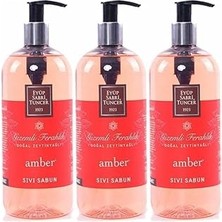 Nacario Eyüp Sabri Tuncer Düvenci Toptan Amber Sıvı Sabun Seti 500 ml 3' Lü Paket