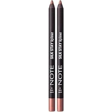 Nacario Note Cosmetics Silk Stay Lipliner Suya Dayanıklı Ipeksi Dudak Kalemi - 04 Berry Rose (2 P