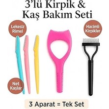 Nacario 3'lü Kirpik ve Kaş Bakım Seti, Metal, Çift Taraklı Rimel Aparatı, Telli Kirpik Ayırı