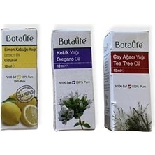 Nacario Botalife Defans Serisi Kekik & Çay Ağacı & Limon Yağı 10 ML%100 Saf 3'lü Uçucu Yağ S