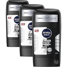 Nacario Nıvea Men Erkek Stick Deodorant Black&white Invisible Original 50ML 72 Saat Anti-Perspirant