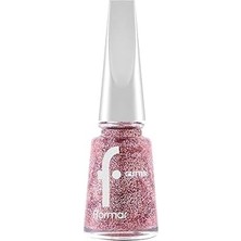 Nacario Flormar Yoğun Simli Şeffaf Oje - Glitter Nail Enamel - GL039 Red In SILVER-8682536049948
