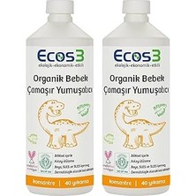 Nacario Ecos3 Organik Bebek Çamaşır Yumuşatıcı- 80 Yıkama (2 x 1000 Ml)
