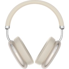 Wesdar K-283H Bluetooth Kulak Üstü Katlanabilir Taşıma Çantalı Kulaklık Bej, Kristal Ses Kalitesi, U