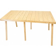 Woodensa Çok Amaçlı Katlanabilir Kamp Masası Naturel Ahşap, Katlanabilir Tasarım, Hafif ve Pratik, O