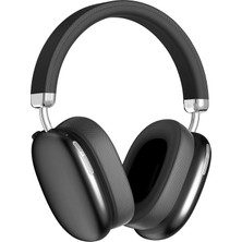 Wesdar K-283H Bluetooth Kulak Üstü Katlanabilir Taşıma Çantalı Kulaklık Siyah, Kristal Ses Kalitesi,