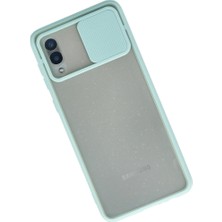 Galaxy A02 Kılıf Palm Buzlu Kamera Sürgülü Silikon - Turkuaz