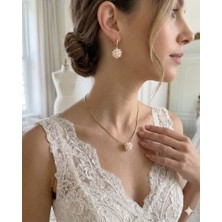 Eyla Collection Premium Gerçek Inci Kolye Küpe Seti - Özel Seri