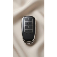 Premium Chery Tiggo 8 Pro Omoda 5 Tiggo 7 Avantgarde Jaaeco Nano Anahtar Kılıfı Gri Gümüş Renk