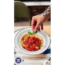 Nacario Mood Emaye Çukur Makarna ve Salata Tabağı