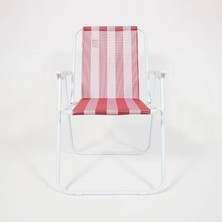 A101 Çelik Plaj/piknik Sandalyesi Kırmızı, Katlanabilir Tasarım, Hafif ve Pratik, Outdoor Için Ideal