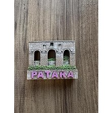 Nacario Patara Dekoratif Antik Taş Görünümlü Mıknatıs, El Yapımı, Yeşil Detaylı, Mor Yaz�