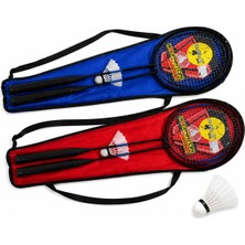 Badminton Raket Seti 2'li – Top ve Taşıma Çantalı | Mavi & Kırmızı Renk Seçenekleri