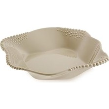 Nacario Jumbo Maris Melamin Bej Çukur Tabak 21.7X21.4X4.3 cm