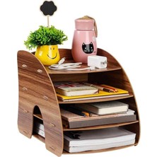 Empressco A4 Evrak Rafı Masaüstü Organizer Dosya Düzenleyici Ahşap Organizer-5 - Fiyatı, Yorumları