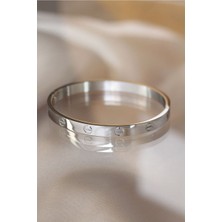 Moco 316L Çelik Silver Renk Bilezik