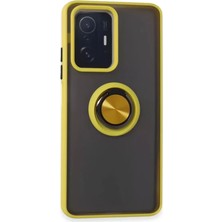 Renas Store Newface Xiaomi Mi 11T Pro Kılıf Montreal Yüzüklü Silikon Kapak - Sarı