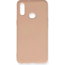 Renas Store Newface Samsung Galaxy A10S Kılıf Nano Içi Kadife Silikon - Pudra