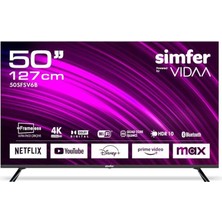 Simfer 50SFSV6B 50" 127 Ekran Fhd Vidaa Smart LED Tv