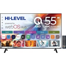 Hi Level HL55QMN252SC-S 55" Frameless UHD QLED Webos Tv