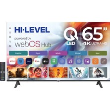 Hi Level HL65QUMLN-W02S 65" Frameless UHD QLED Webos Tv