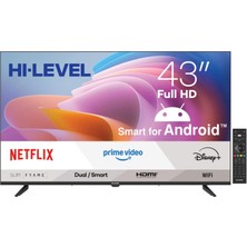 Hi Level HL43FMLN-A14S 43” Frameless Fhd Android 14 Smart Tv