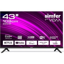 Simfer 43SFSV4N 43" 109 Ekran Fhd Vidaa Smart LED Tv