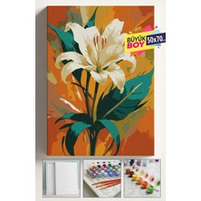 Empressco Sayılarla Boyama Seti Numaralı Tuval Fırça Boya Dahil Kasnaklı Set 50X70 cm - Tek Lilyum - Fiyatı, Yorumları