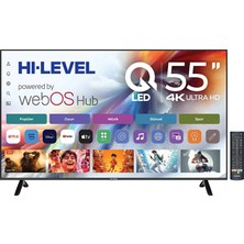 Hi Level HL55QUPRL-W02S 55" Frameless UHD QLED Webos Tv