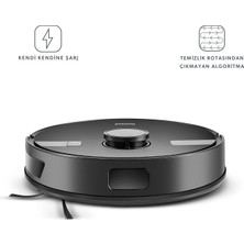 Homend Alex Laser 1291H Moplu ve Haritalamalı Akıllı Robot Süpürge Siyah