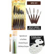 Empressco 5 Li Metal Spatula Seti Zemin Fırçası Boya Fırçası Akrilik Yağlı Boya Hobi Çalışmalar - Fiyatı, Yorumları