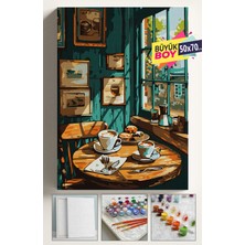 Empressco Sayılarla Boyama Seti Numaralı Tuval Fırça Boya Dahil Kasnaklı Set 50X70 cm - Kahveci - Fiyatı, Yorumları