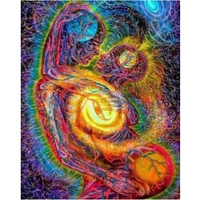 Empressco Sayılarla Boyama Seti Çerçeveli Kasnaklı Başka Evrende Aşk 40x50 cm Renkli Tasarım