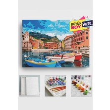 Empressco Sayılarla Boyama Seti Numaralı Tuval Fırça Boya Dahil Kasnaklı Set 50X70 cm - Tekneler - Fiyatı, Yorumları