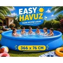 Premini Büyük Boy 366X76 cm Şişme Aile Havuzu, Yazlık Bahçe Eğlencesi