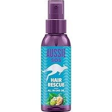 Renas Store Aussie Sos Hair Rescue All In One 100 Saat Nemli Saçlar Için Saç Yağı 100ML