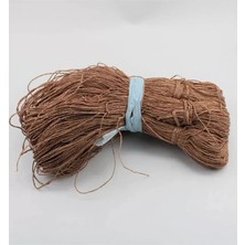 MiraLive Koyu Taba Renk Çile Kağıt Ip Çanta Ipi Supla Ipi  No:34 - (550-600 Gr)